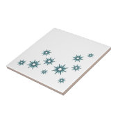 ミッドセンチュリーモダンターコイズスターバスト タイル (側面)