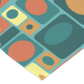 ミッドセンチュリーモダンターコイズ長方形 ショートテーブルランナー (コーナー)