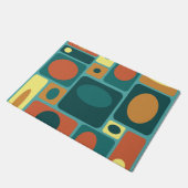 ミッドセンチュリーモダンターコイズ長方形 ドアマット (アングル)