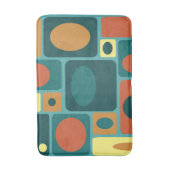 ミッドセンチュリーモダンターコイズ長方形 バスマット (正面縦)