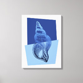 ミッドセンチュリーモダンターバンプリント海ブルー キャンバスプリント