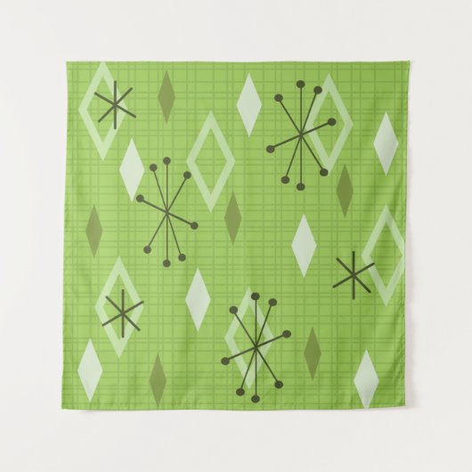 ミッドセンチュリーモダンダイアモンシャートルーズ タペストリー (正面)