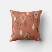 ミッドセンチュリーモダンダイヤモンドオレンジ クッション (裏面)