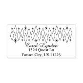 ミッドセンチュリーモダンダイヤモンドスターバスト住所 ラバースタンプ (インプリント)