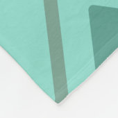 ミッドセンチュリーモダンダイヤモンドターコイズ フリースブランケット (角)