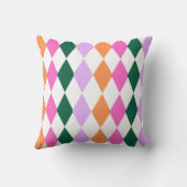 ミッドセンチュリーモダンダイヤモンドパターカラフルンBOHO クッション (裏面)