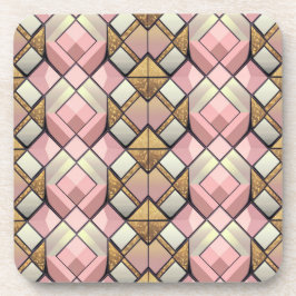 ミッドセンチュリーモダンダイヤモンドパターンコースターセット コースター