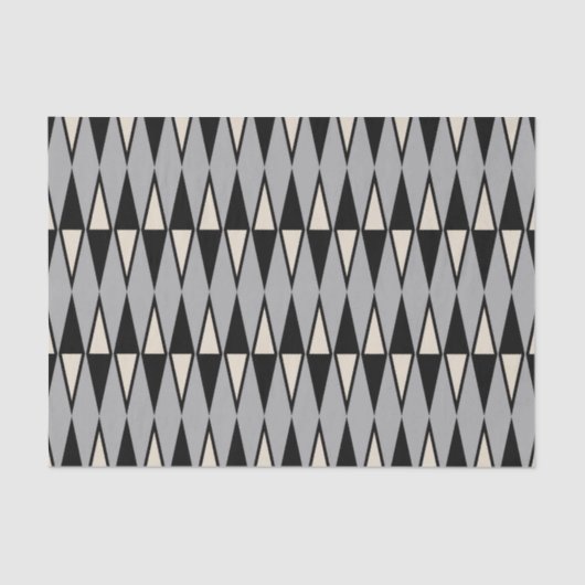 ミッドセンチュリーモダンダイヤモンドパターン 薄葉紙 (正面)