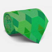 ミッドセンチュリーモダンダイヤモンドプリント、ジェードグリーン ネクタイ (ロール)