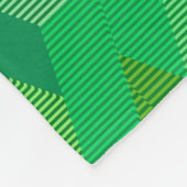ミッドセンチュリーモダンダイヤモンドプリント、ジェードグリーン フリースブランケット (角)