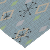 ミッドセンチュリーモダンダイヤモンド石板グレーブルー ショートテーブルランナー (コーナー)