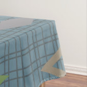 ミッドセンチュリーモダンダイヤモンド石板グレーブルー テーブルクロス (インサイチュ)