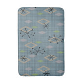 ミッドセンチュリーモダンダイヤモンド石板グレーブルー バスマット (正面縦)