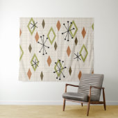 ミッドセンチュリーモダンダイヤモンド自然アーストーン タペストリー (インサイチュ(横))