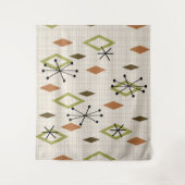 ミッドセンチュリーモダンダイヤモンド自然アーストーン タペストリー (正面)