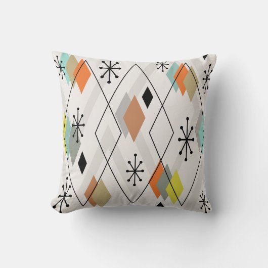 ミッドセンチュリーモダンダイヤモンド クッション (正面)