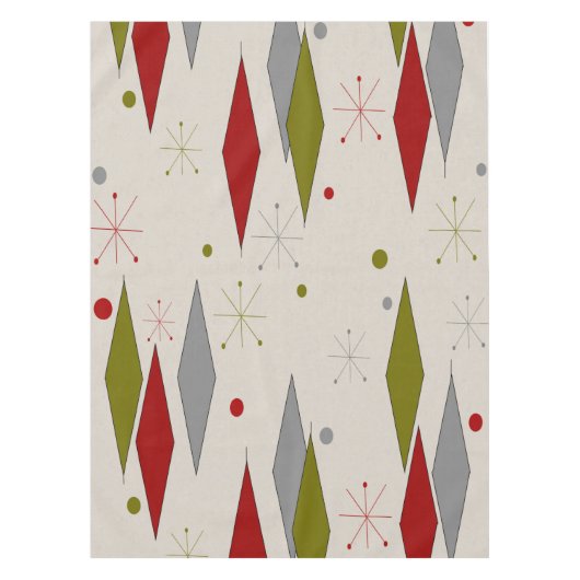 ミッドセンチュリーモダンダイヤモンド テーブルクロス (正面)