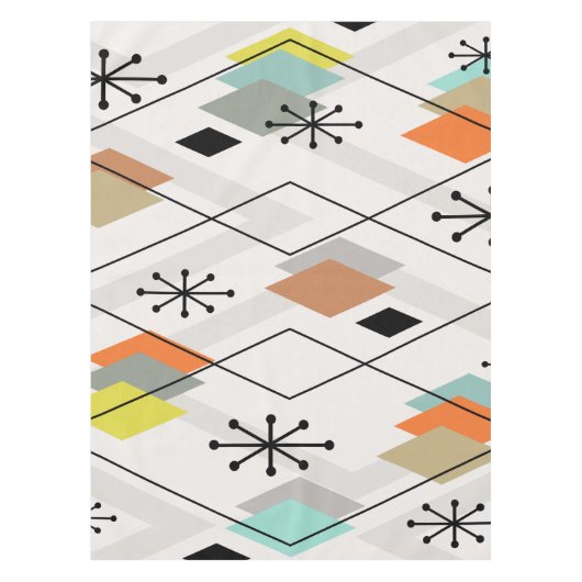 ミッドセンチュリーモダンダイヤモンド テーブルクロス (正面)