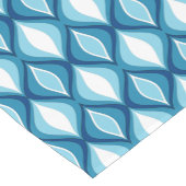 ミッドセンチュリーモダンダイヤモンド、デニム・ブルース ショートテーブルランナー (コーナー)