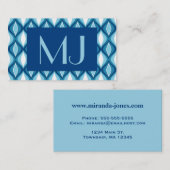 ミッドセンチュリーモダンダイヤモンド、デニム・ブルース 名刺 (正面/裏面)