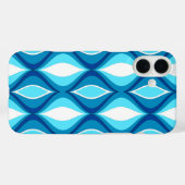 ミッドセンチュリーモダンダイヤモンド、デニム・ブルース Case-Mate iPhoneケース (裏面 (横))