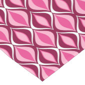 ミッドセンチュリーモダンダイヤモンド、ブルゴーニュ&ピンク ショートテーブルランナー (コーナー)