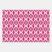 ミッドセンチュリーモダンダイヤモンド、ブルー、ピンク、グリーン ラッピングペーパーシート (正面2)