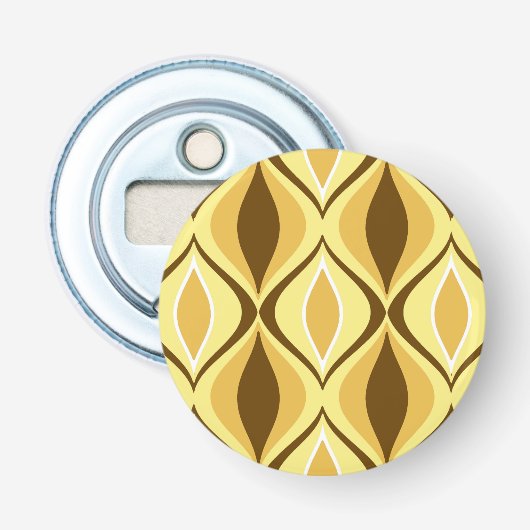 ミッドセンチュリーモダンダイヤモンド、マスタード金ゴールド 栓抜き (正面)