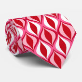 ミッドセンチュリーモダンダイヤモンド、赤、ピンク、白 ネクタイ (ロール)