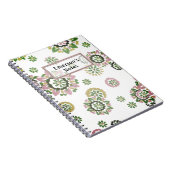 ミッドセンチュリーモダンダスティバラレトログリーンマウブノ ノートブック (右側)