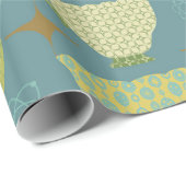 ミッドセンチュリーモダンダスティブルーティーカップ ラッピングペーパー (ロールコーナー)