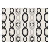 ミッドセンチュリーモダンチェーンリンクブラックグレー テーブルクロス (正面(横))