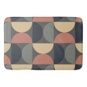 ミッドセンチュリーモダンチャコールサーモン バスマット (正面)