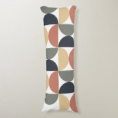 ミッドセンチュリーモダンチャコールサーモン ボディピロー (正面縦)