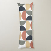 ミッドセンチュリーモダンチャコールサーモン ボディピロー (裏面 (縦))