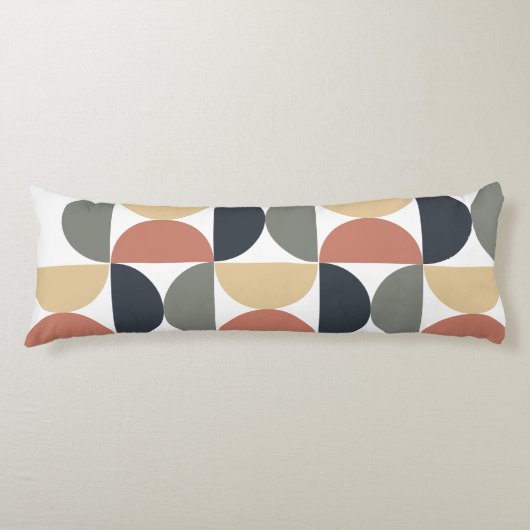 ミッドセンチュリーモダンチャコールサーモン ボディピロー (正面)