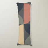 ミッドセンチュリーモダンチャコールサーモン ボディピロー (正面縦)