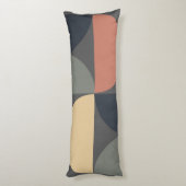 ミッドセンチュリーモダンチャコールサーモン ボディピロー (裏面 (縦))