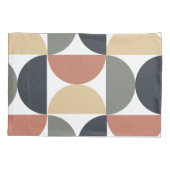 ミッドセンチュリーモダンチャコールサーモン 枕カバー (裏面)