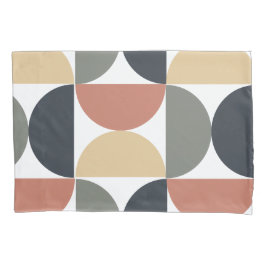 ミッドセンチュリーモダンチャコールサーモン 枕カバー