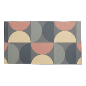 ミッドセンチュリーモダンチャコールサーモン 枕カバー (裏面)