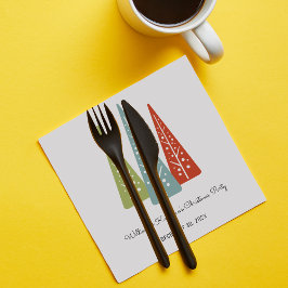 ミッドセンチュリーモダンツリーカスタムクリスマスパーティー スタンダードカクテルナプキン