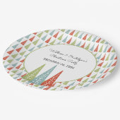 ミッドセンチュリーモダンツリーカスタムクリスマスパーティー ペーパープレート (アングル)