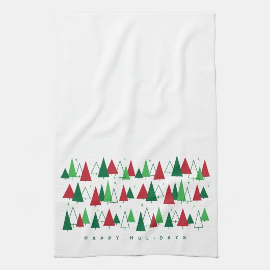 ミッドセンチュリーモダンツリー キッチンタオル (縦)