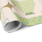 ミッドセンチュリーモダンティーカップパターン ラッピングペーパー (ロールコーナー)