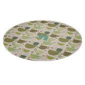 ミッドセンチュリーモダンティーカップモノグラム カッティングボード (角)