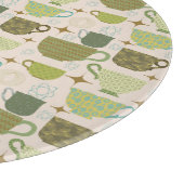 ミッドセンチュリーモダンティーカップモノグラム カッティングボード (角)