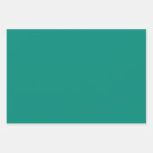 ミッドセンチュリーモダンティール（緑がかった色）でジオメトリパターンをリンク ラッピングペーパーシート (正面2)