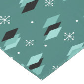 ミッドセンチュリーモダンティール(緑がかった色)ダイヤモンド ショートテーブルランナー (コーナー)