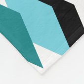 ミッドセンチュリーモダンティール（緑がかった色）ダイヤモンド フリースブランケット (角)